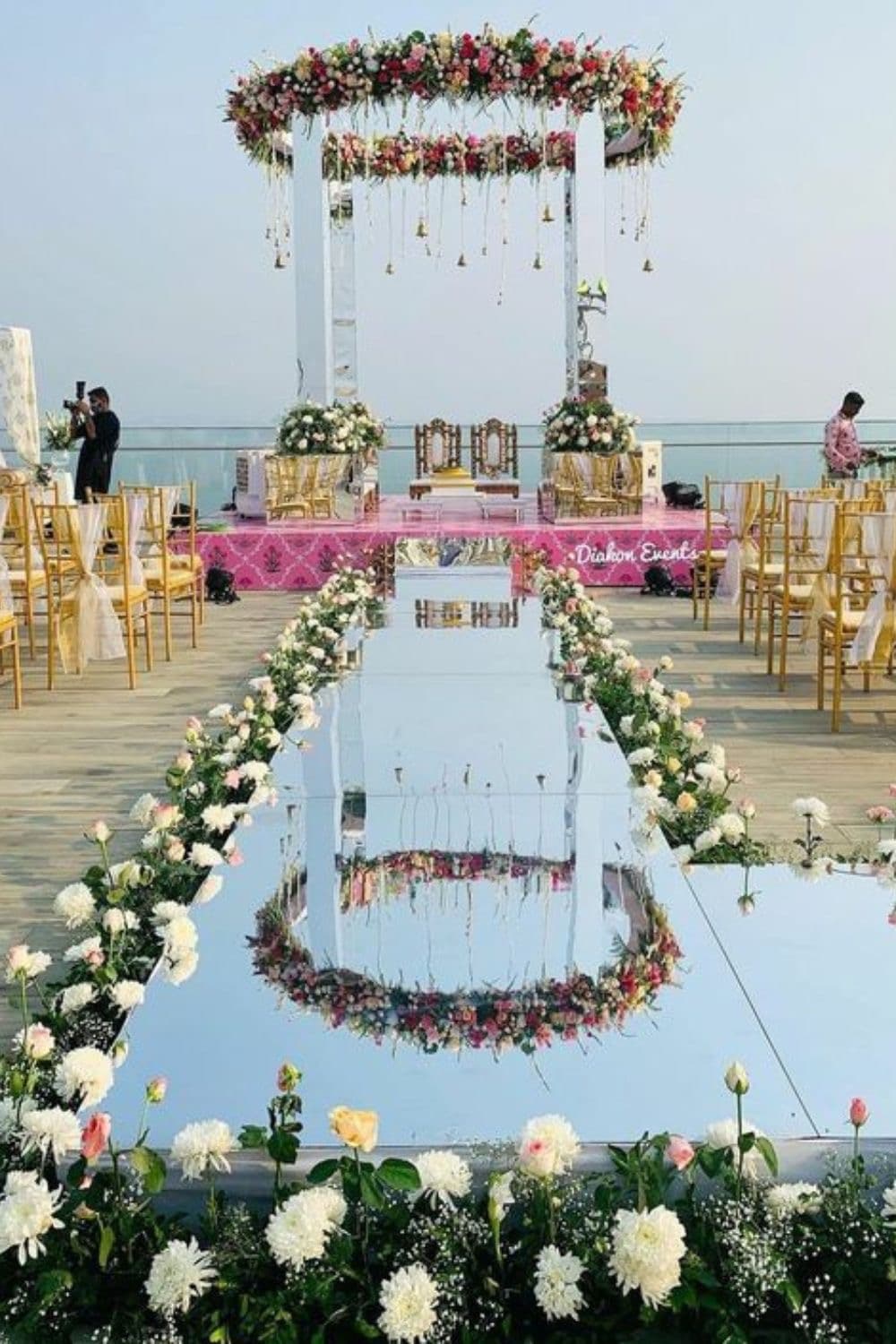 Detailed table setting with crystal glassware
